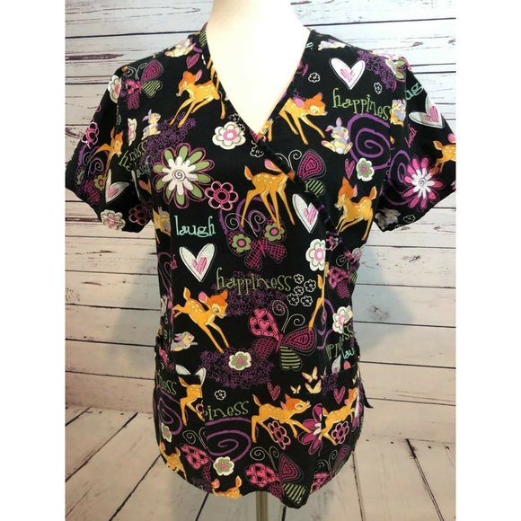 Disney Bambi Thumper Scrub Top Small Nursing‎ - Picture 1 of 8